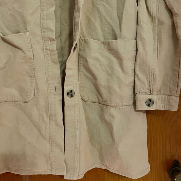 Zara Tan Collared Chore Coat Shacket Overshirt - Picture 5 of 5